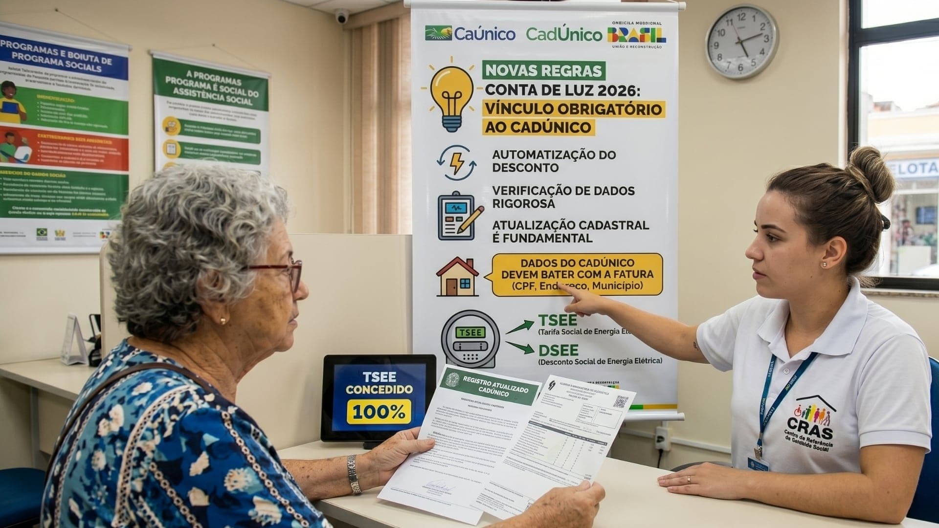 Conta de luz terá regras ligadas ao CadÚnico em 2026