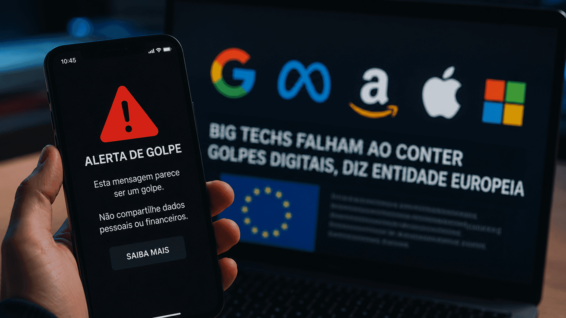 Big techs falham ao conter golpes digitais, diz entidade europeia