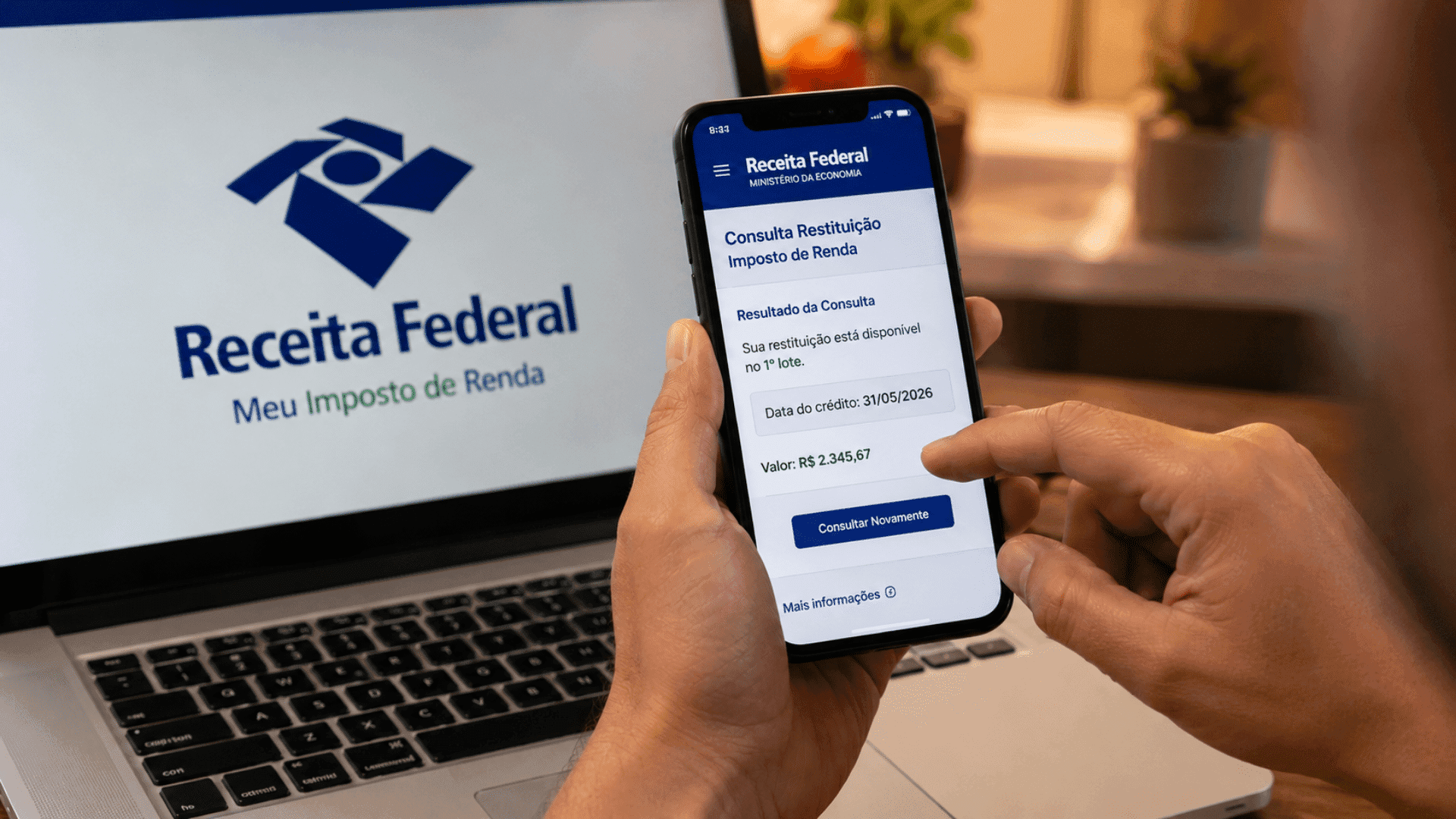 Receita libera consulta ao 1º lote da restituição em 22 de maio