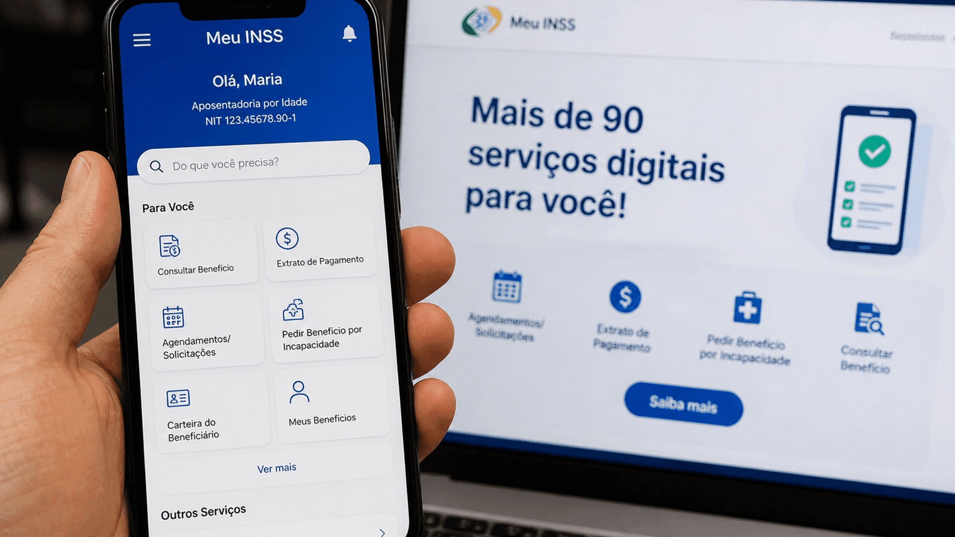 Aplicativo do INSS oferece mais de 90 serviços digitais