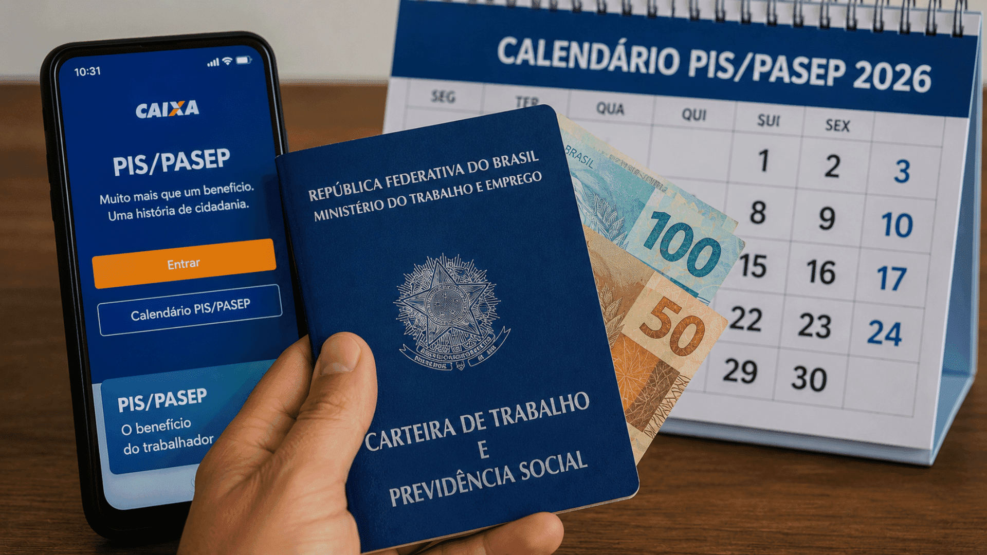PIS/Pasep 2026: pagamento de até R$ 1.412 segue calendário oficial