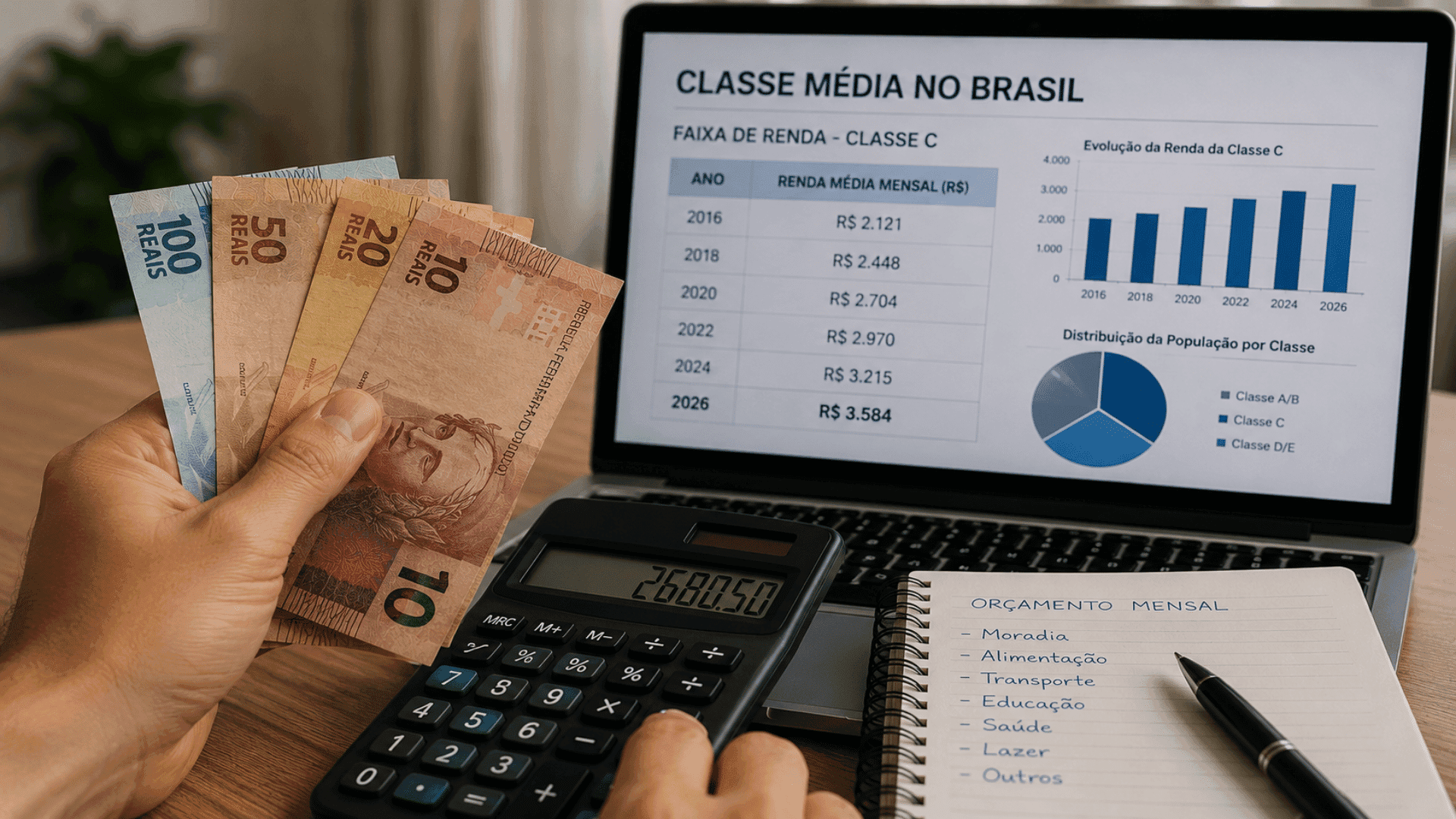 Faixa de renda da classe C muda percepção de classe média no Brasil