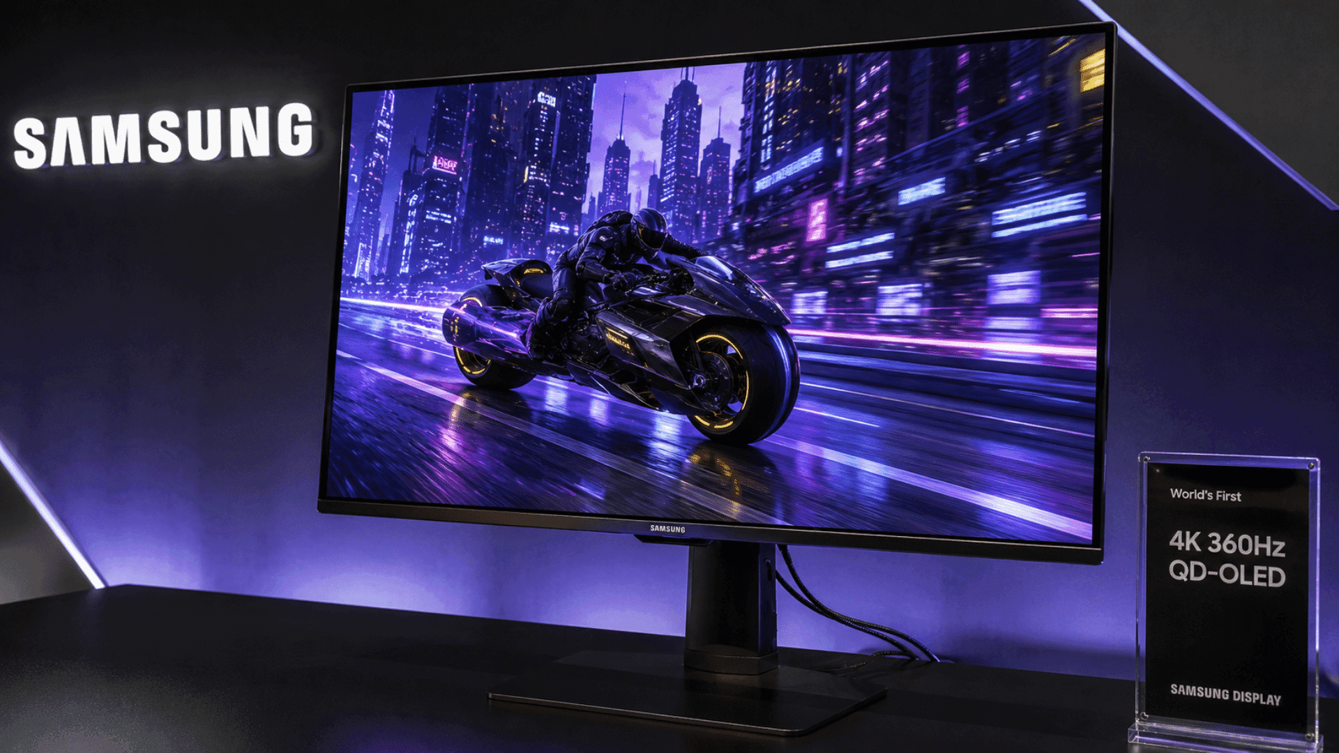 Novo painel da Samsung combina resolução 4K e 360 Hz pela 1ª vez