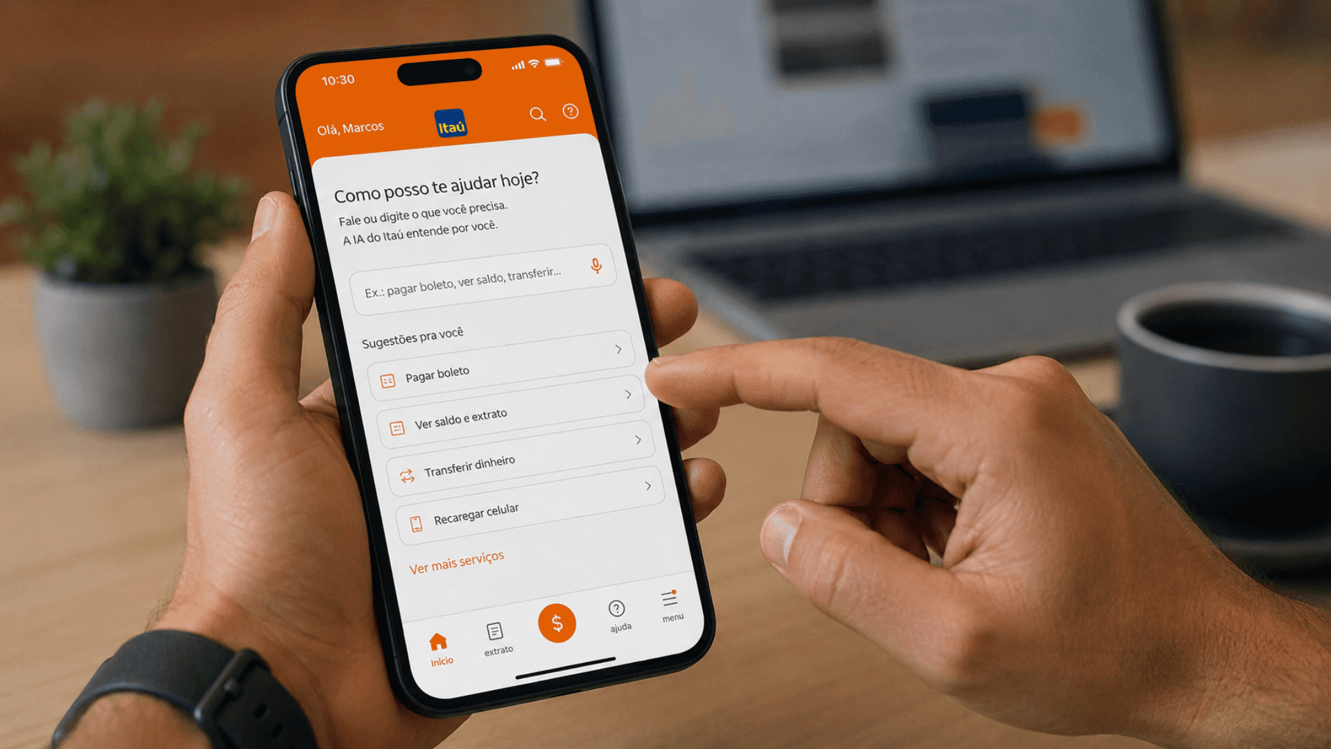 Novo projeto de IA muda a forma de navegar no app do Itaú