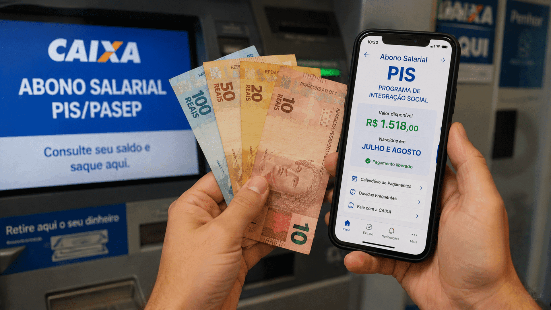 Novo lote do abono salarial beneficia nascidos em julho e agosto