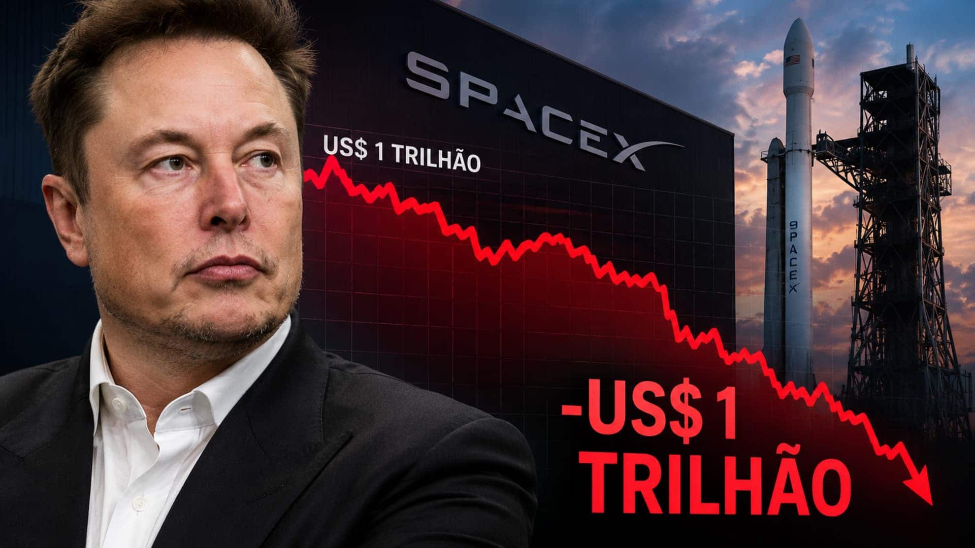 Elon Musk deixa clube dos trilionários após forte queda da SpaceX