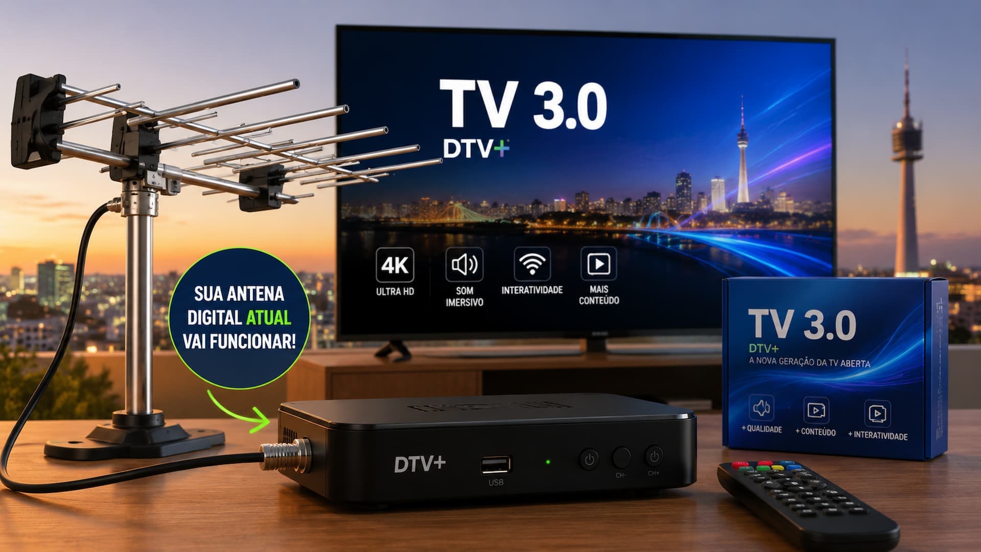 Antena digital funciona na TV 3.0? Entenda como será a transição