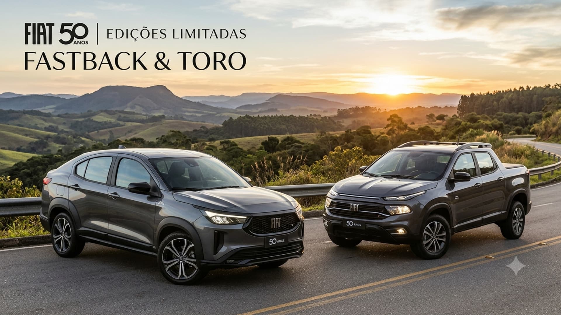 Fiat apresenta edições 50 Anos do Fastback e da Toro; veja preços