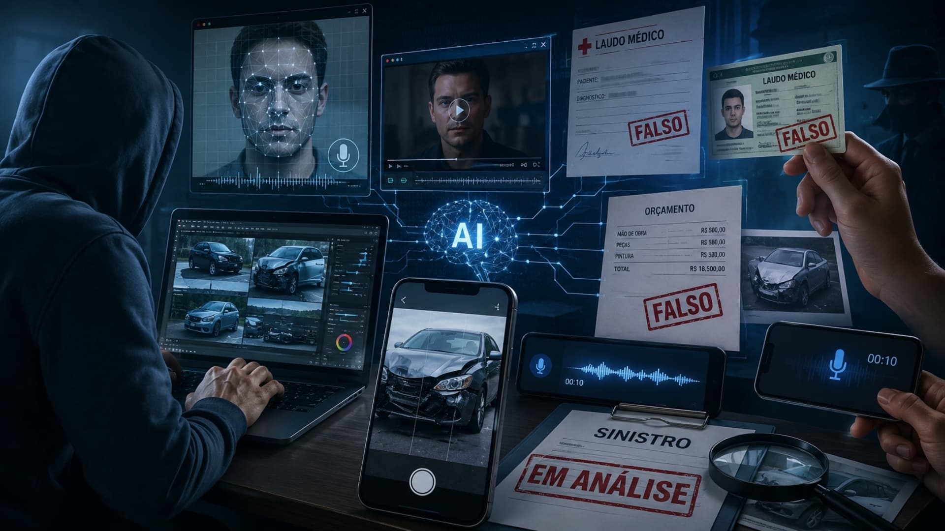 Fraudes com inteligência artificial preocupam empresas do setor de seguros