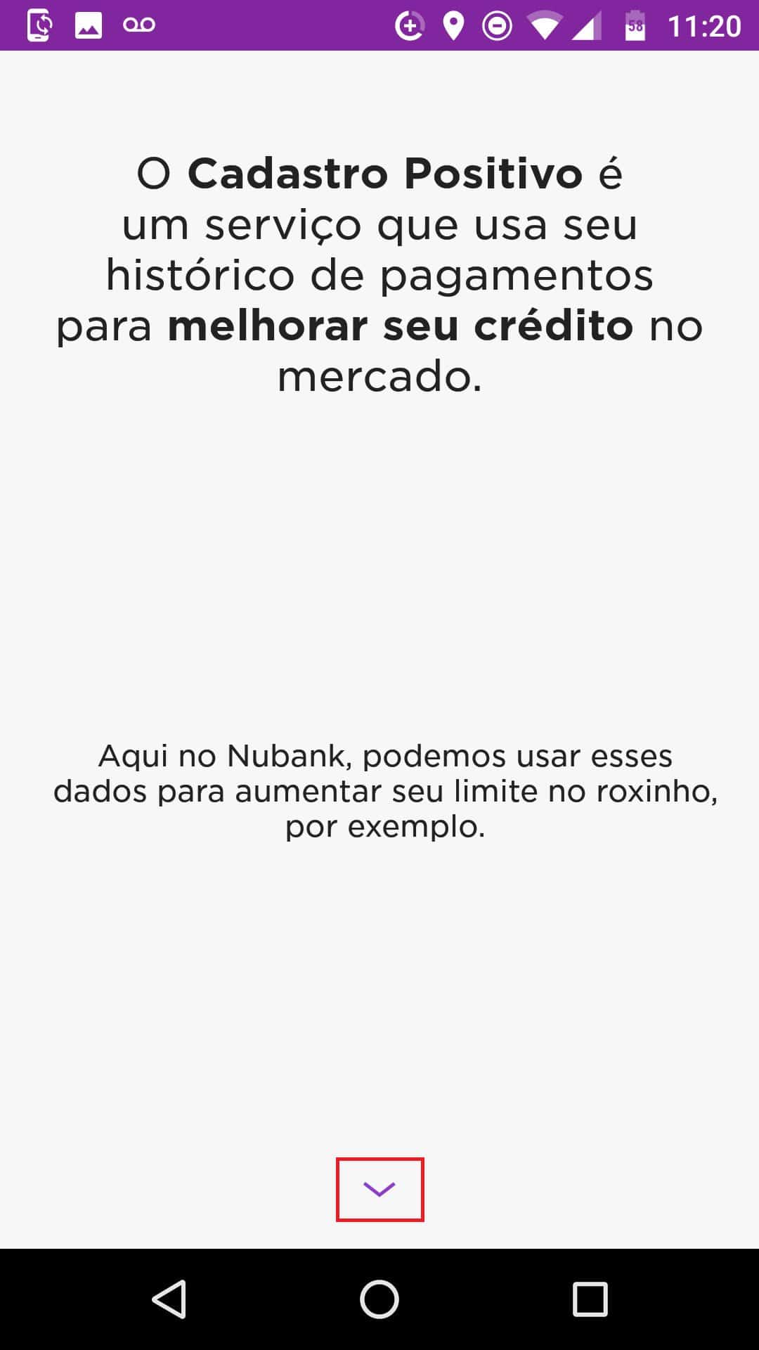 cadastro positivo do Nubank