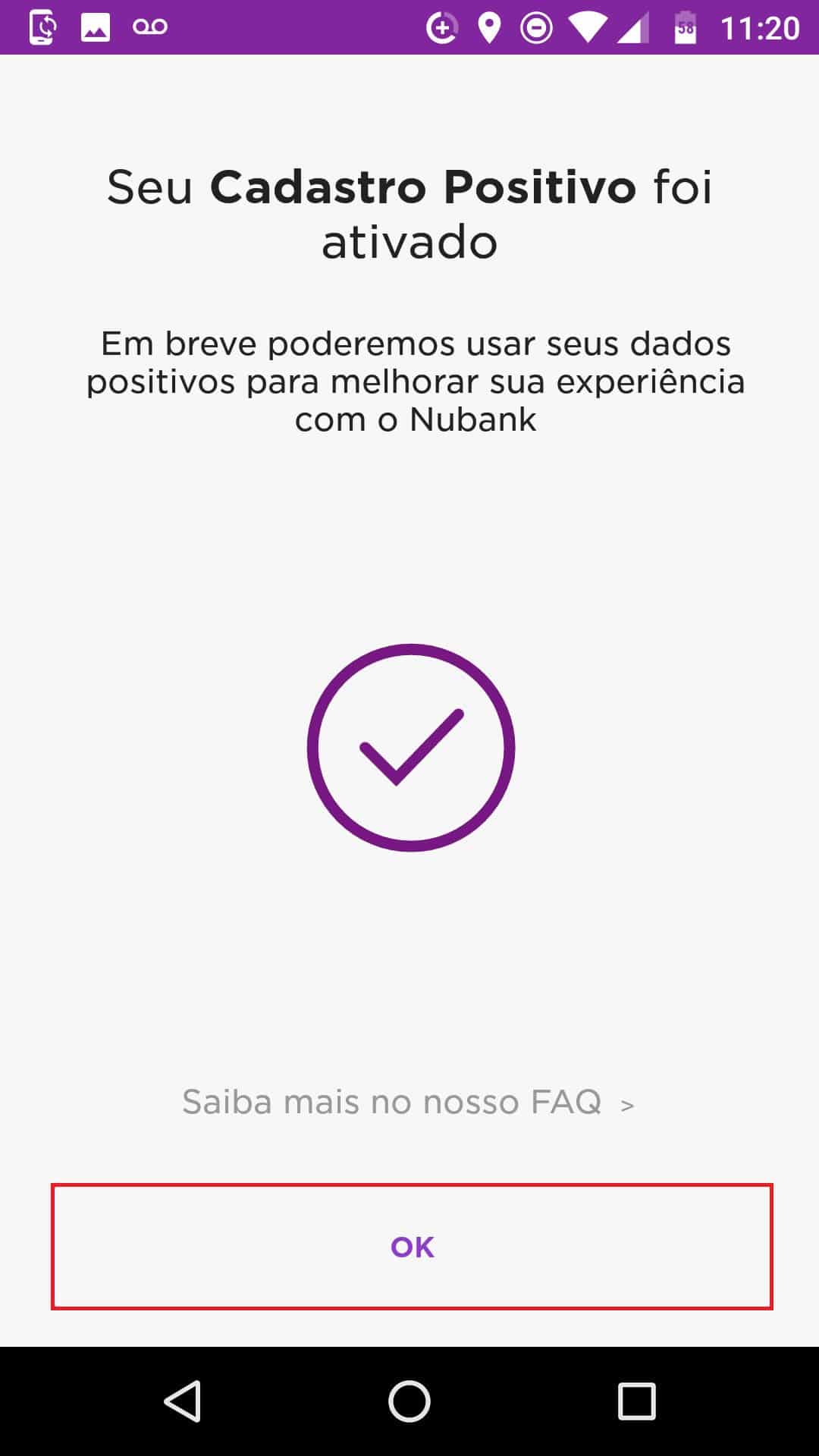 cadastro positivo do Nubank