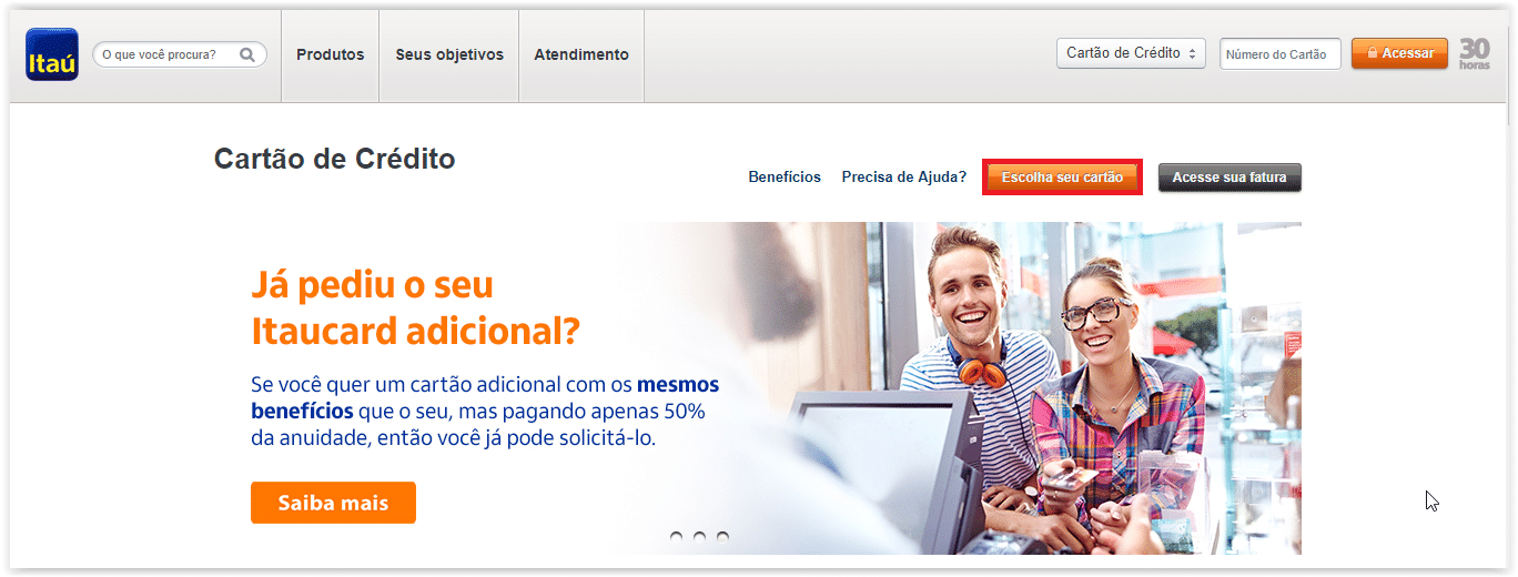 Itaú libera cartão de crédito para não correntistas