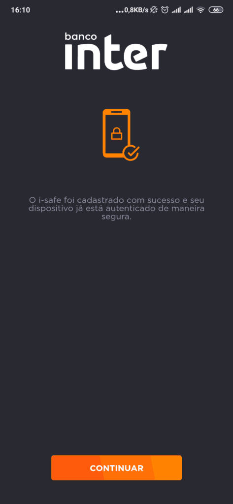 Token digital ativado