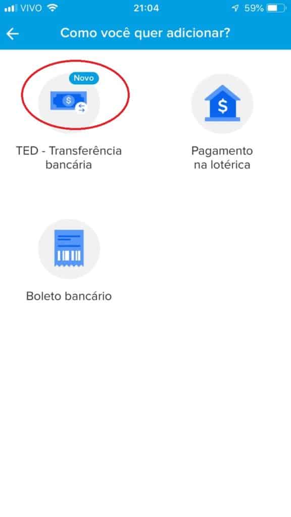 Mercado Pago agora aceita transferência via TED