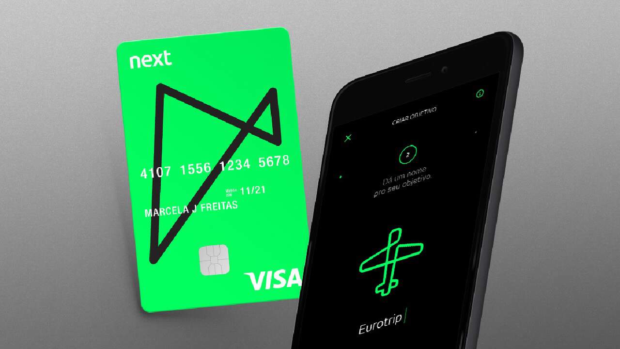 next, banco digital do Bradesco, agora tem 5 opções de investimentos e poupança no App