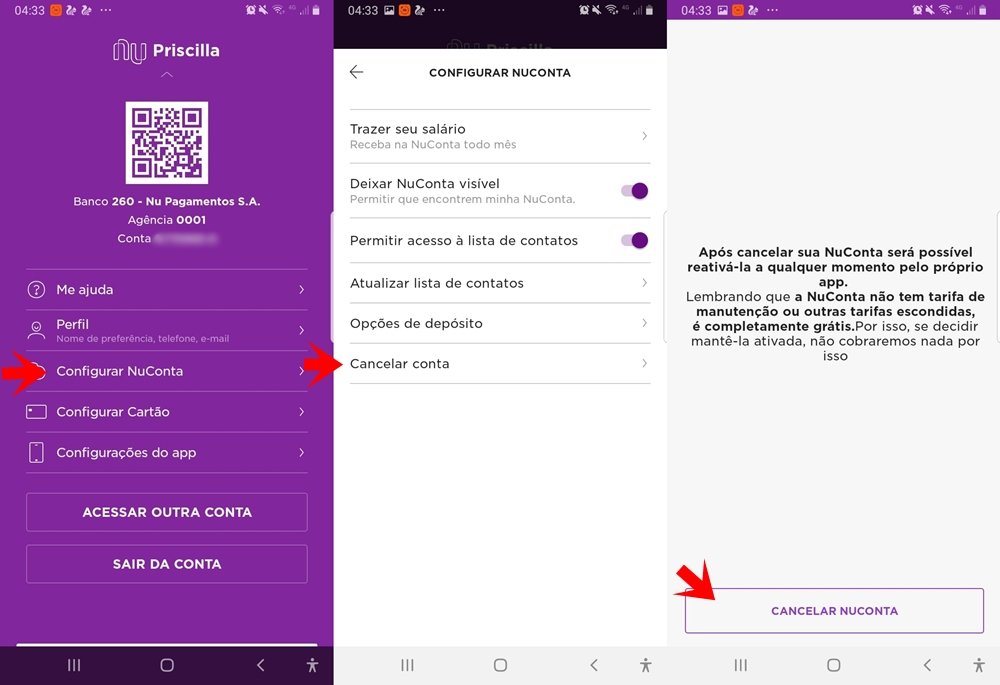 Porque o Nubank pode fazer o cancelamento da NuConta