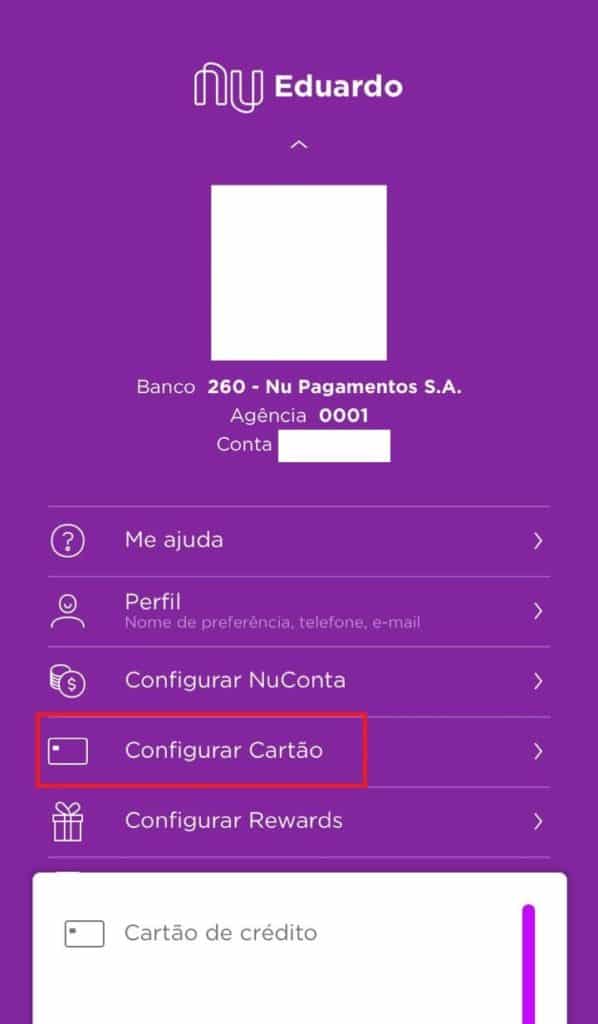 Configurar Cartão