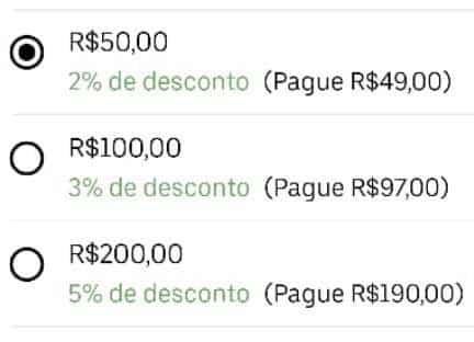 Uber aceita boleto e transferência