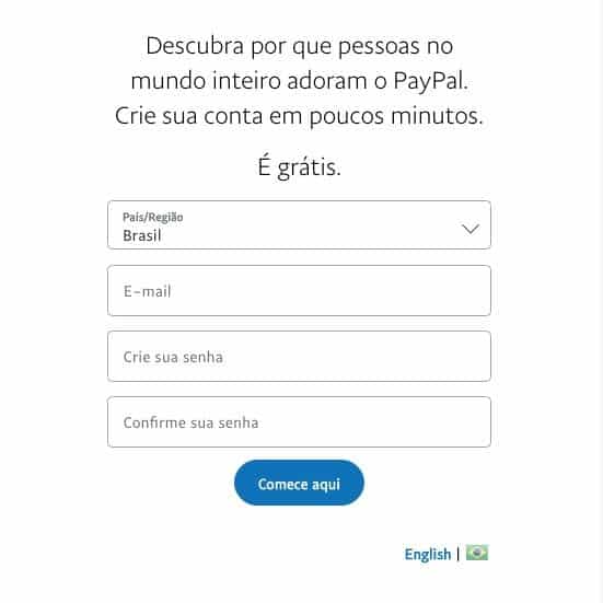 criar conta