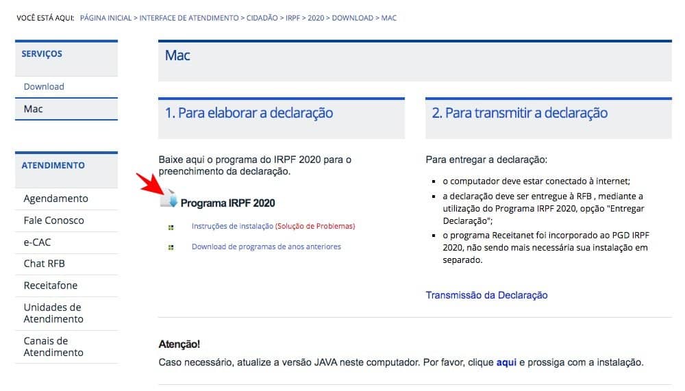 programa meu imposto de renda download mac