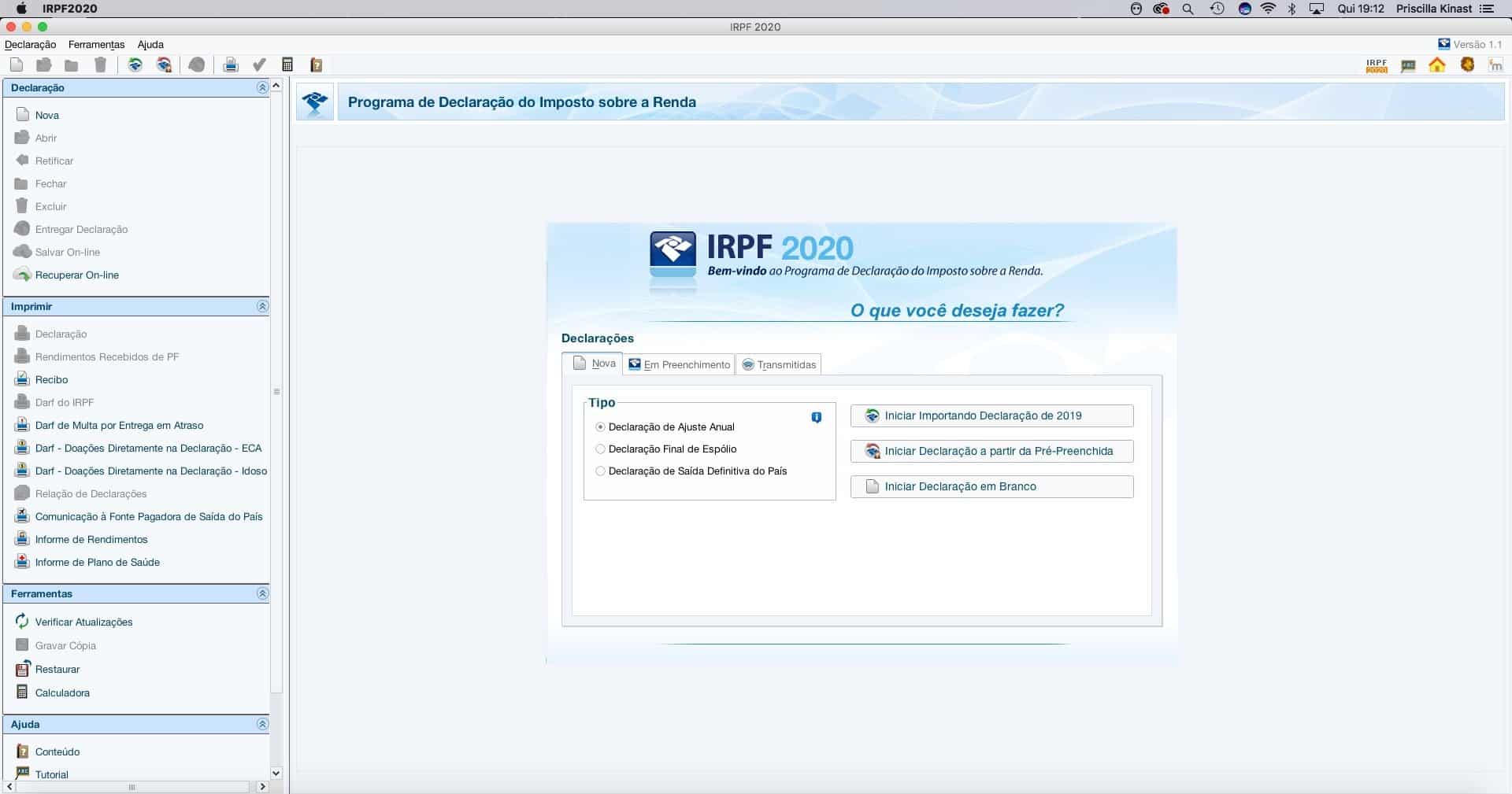 declaração imposto de renda