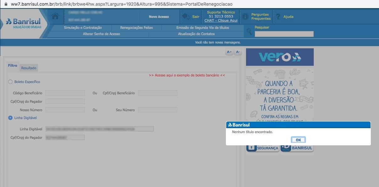 divida sumiu no internet banking do banrisul