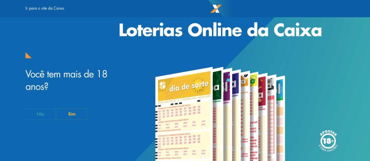 Página da Loterias online da Caixa