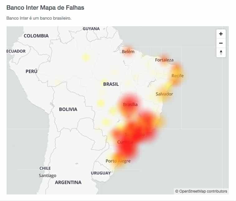 banco inter fora do ar