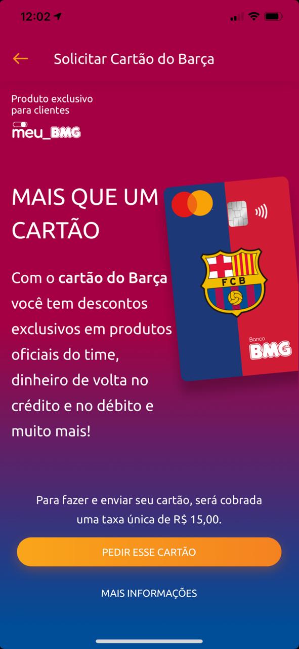 Cartão do Barça