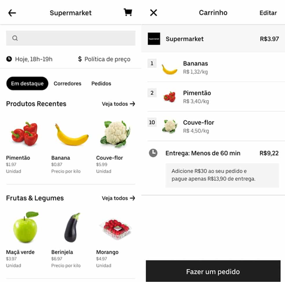 Uber supermercado