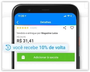 percentual de cashback do Magalu