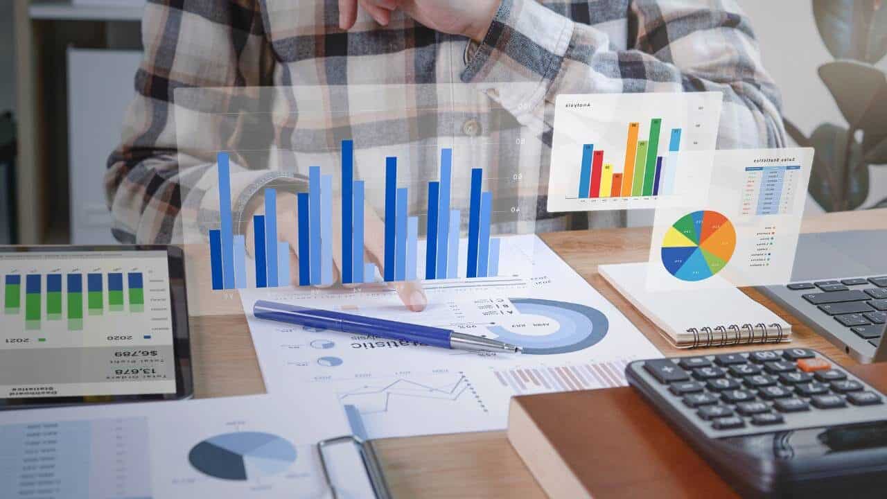 gráficos de investimento