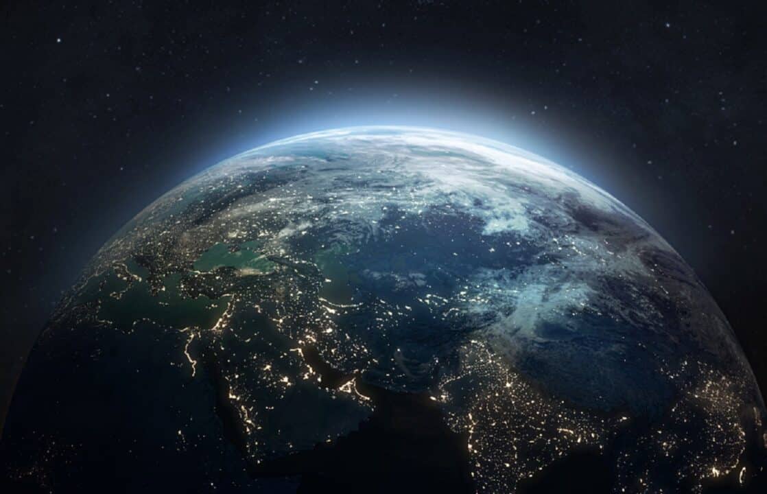Imagem de parte do planeta Terra visto do espaço