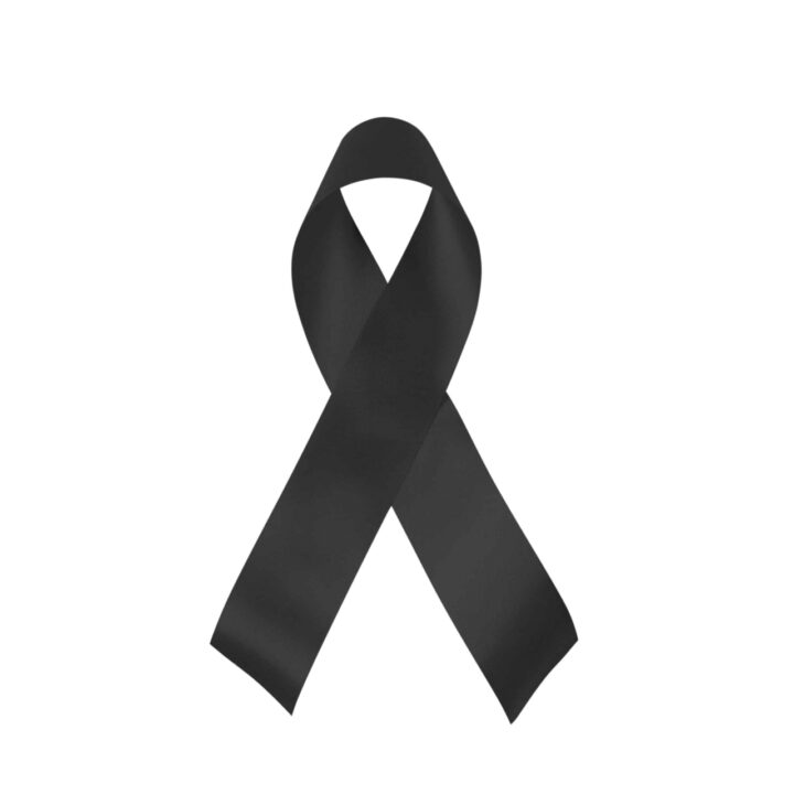 Laço preto como símbolo de luto