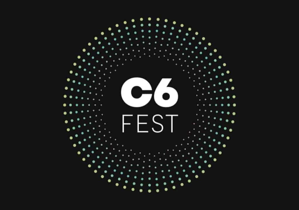 logo promocional do festival C6 Fest, patrocinado pelo C6 Bank