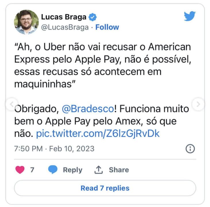 Print reclamação no Twitter