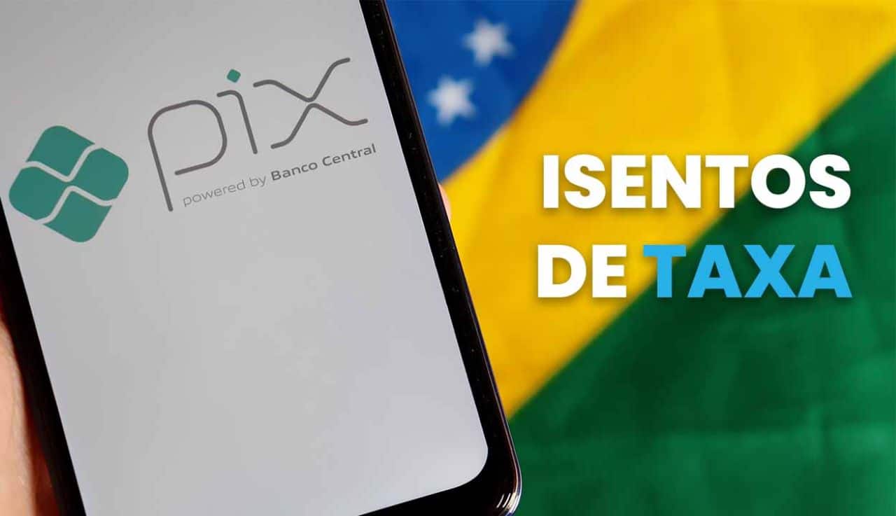 Quais tipos de contas são isentos de taxa em transferências via Pix?