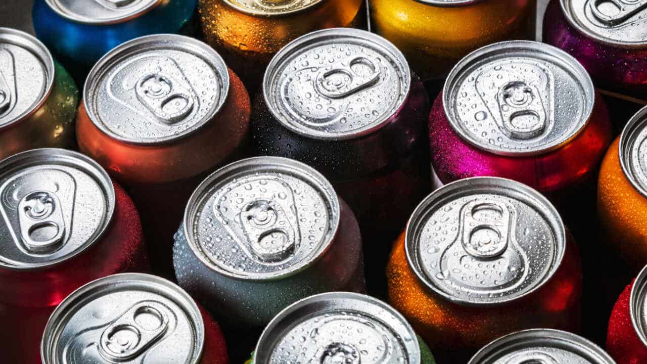 latas de refrigerante fotografadas do alto