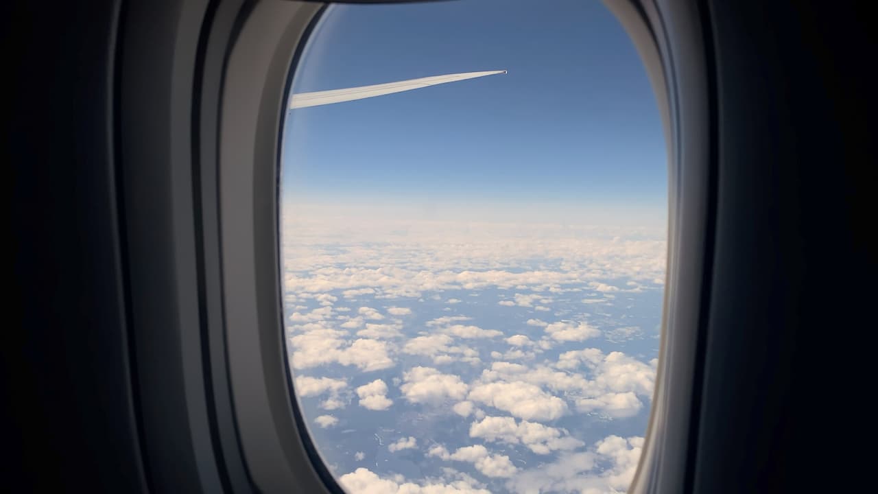 vista de janela de avião