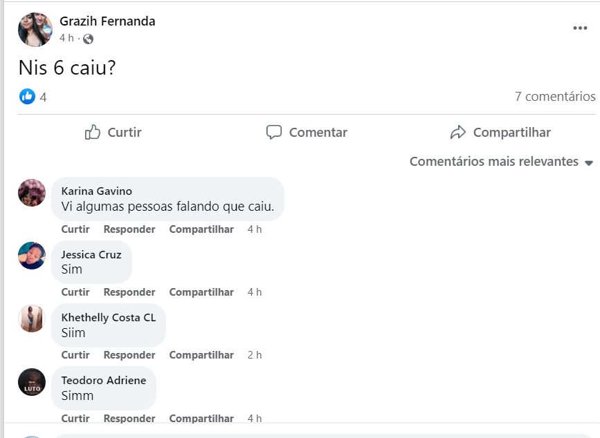 Captura de tela de uma conversa dos beneficiários do benefício do Bolsa Família do governo.
