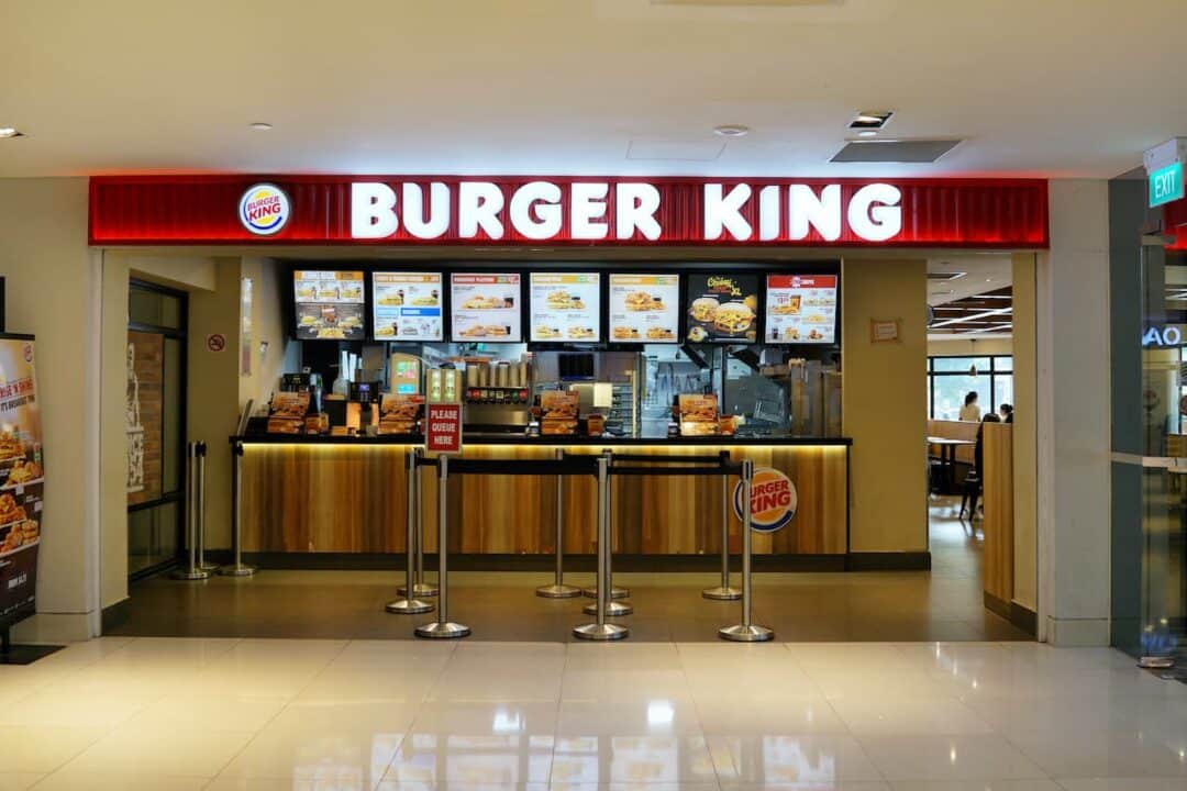 Fachada da Burger King em shopping
