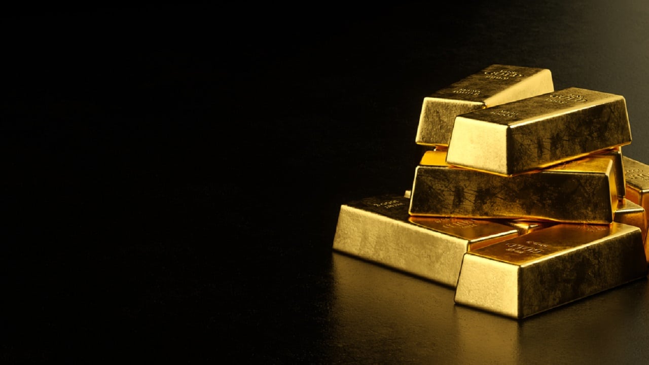 Imagem de barras de ouro, que representa um dos metais mais valiosos do mundo