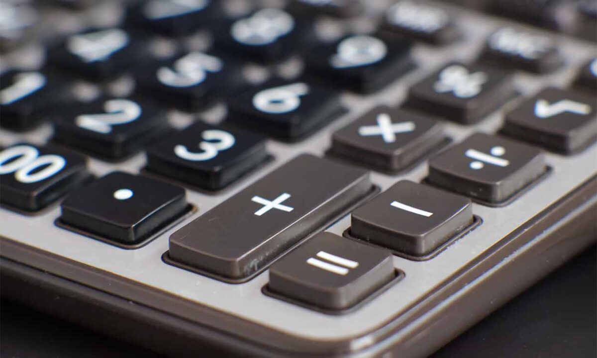 Teclado de calculadora.