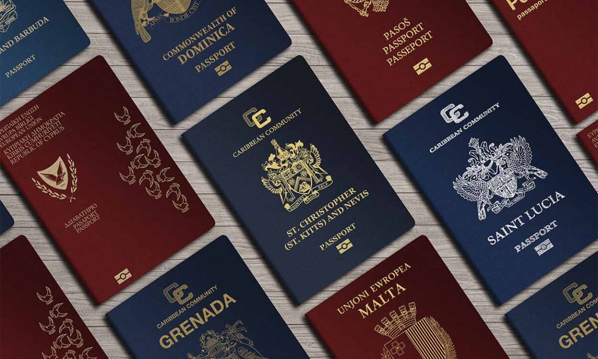 Passaportes de vários países.