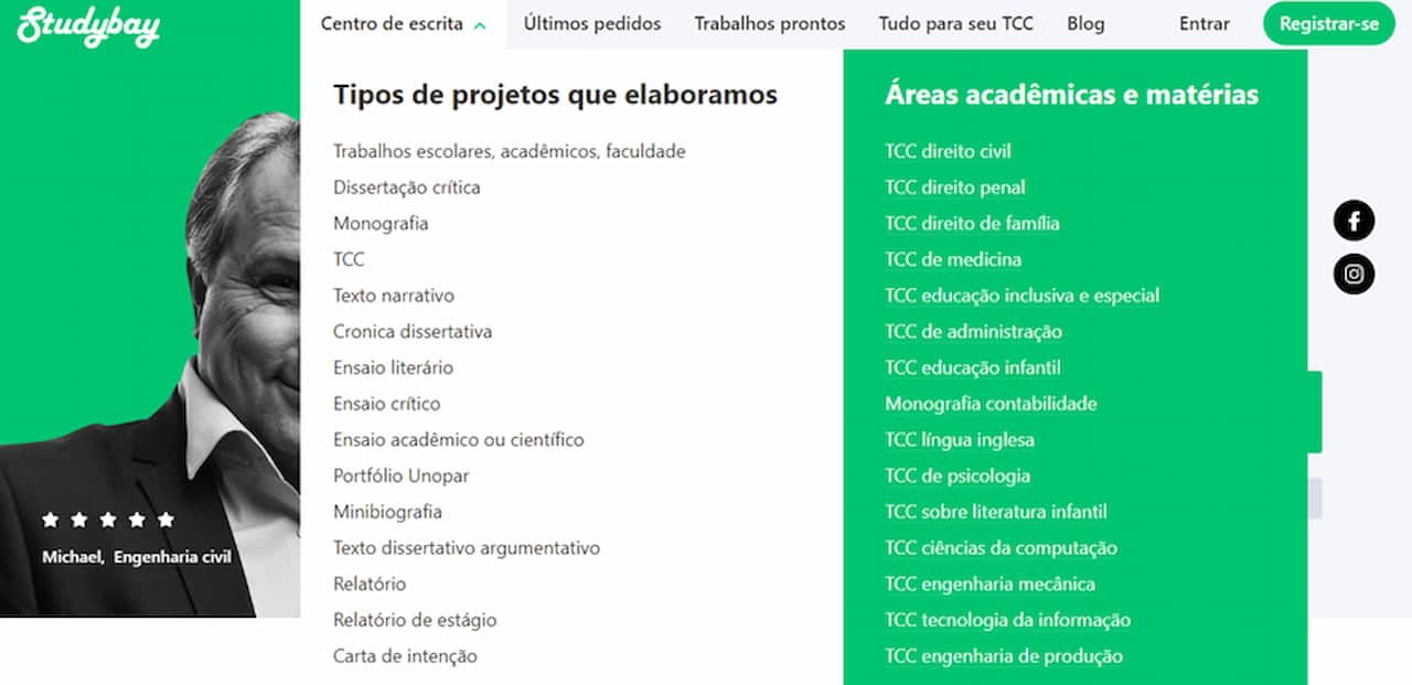 StudyBay tela inicial