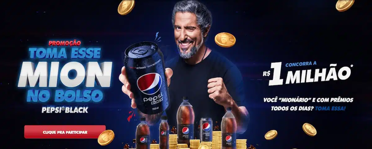 Imagem oficial da promoção da Pepsi com o apresentador Marcos Mion.