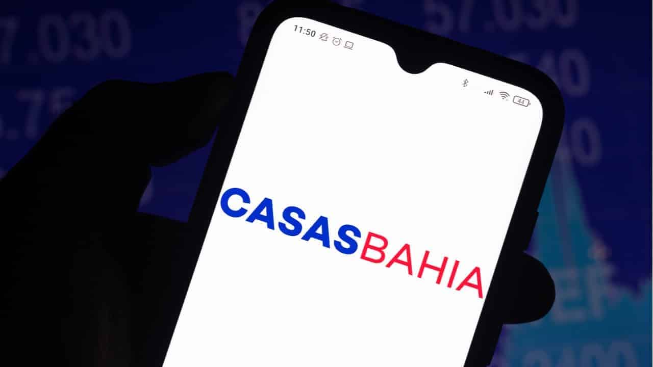 Tela de celular exibindo aplicativo Casas Bahia