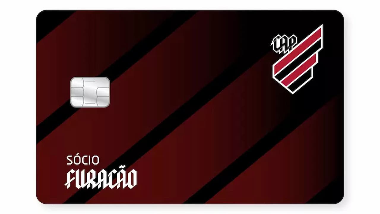 Cartão Inter personalizado com as cores do Athletico-PR.