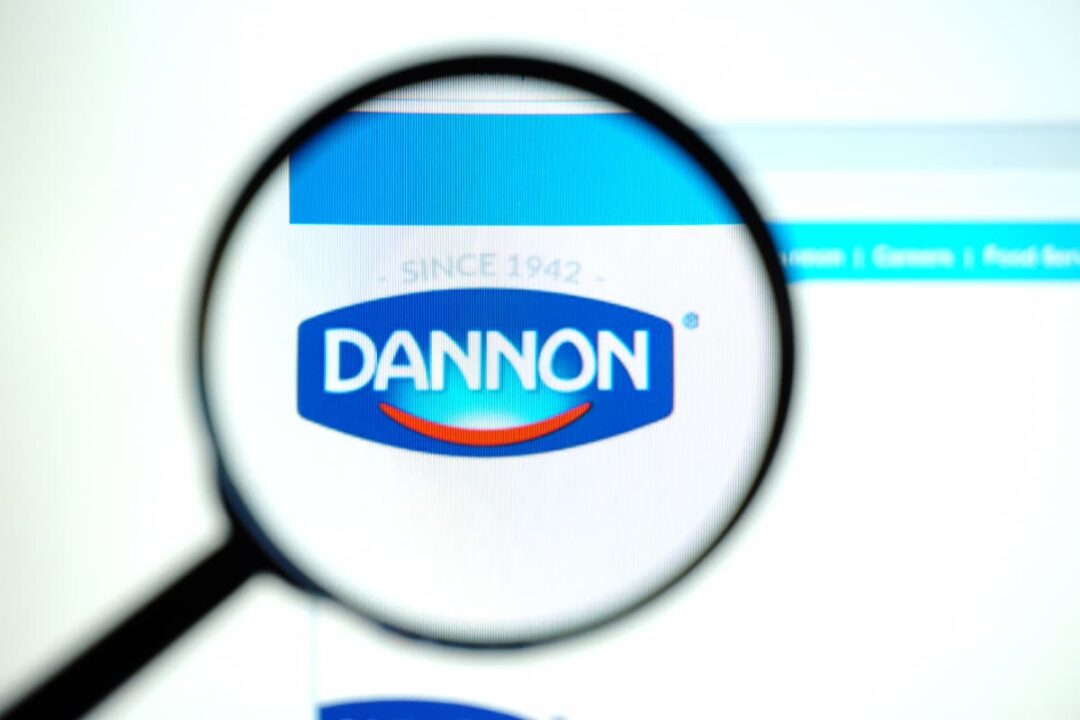 Logo da Danone nos estados unidos, que chama-se Dannon