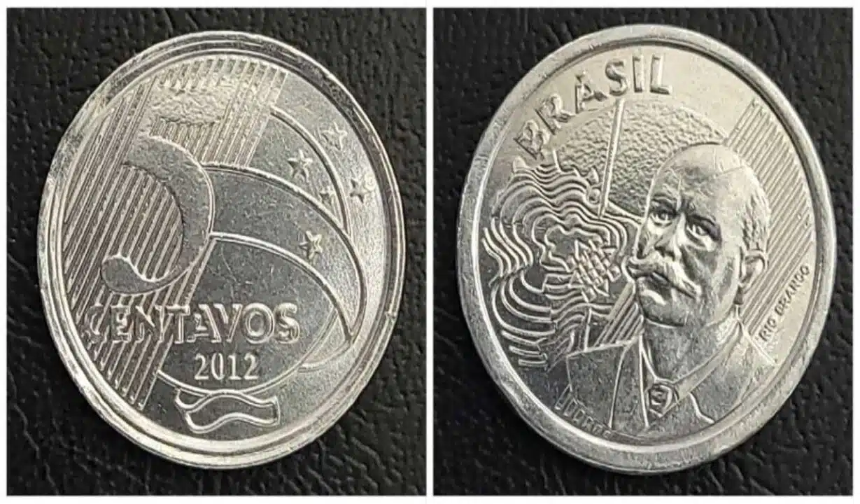 moeda de R$ 0,50 sem o 0